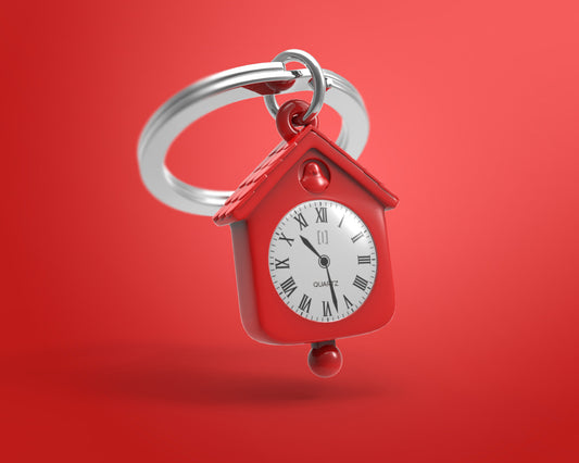 Porte clés Horloge Rouge Meta[l]morphose | Boutique d'objets cadeaux designs CoolDesign.fr