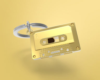 Porte clés Cassette Dorée Meta[l]morphose | Boutique d'objets cadeaux designs CoolDesign.fr