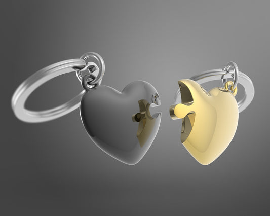 Porte clés Couple de Cœurs Meta[l]morphose | Boutique d'objets cadeaux designs CoolDesign.fr