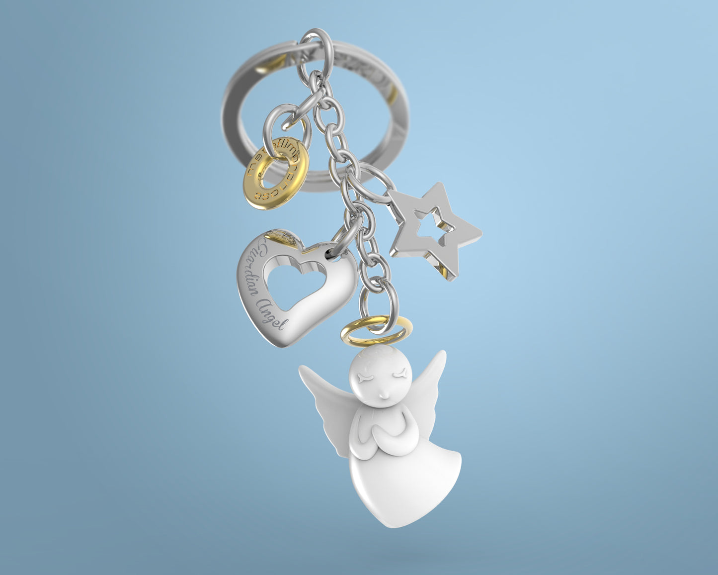 Porte clés Ange Meta[l]morphose | Boutique d'objets cadeaux designs CoolDesign.fr