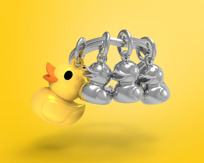 Porte clés Famille Canard Jaune Meta[l]morphose | Boutique d'objets cadeaux designs CoolDesign.fr