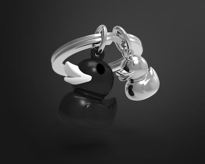 Porte clés Canard Noir Meta[l]morphose | Boutique d'objets cadeaux designs CoolDesign.fr