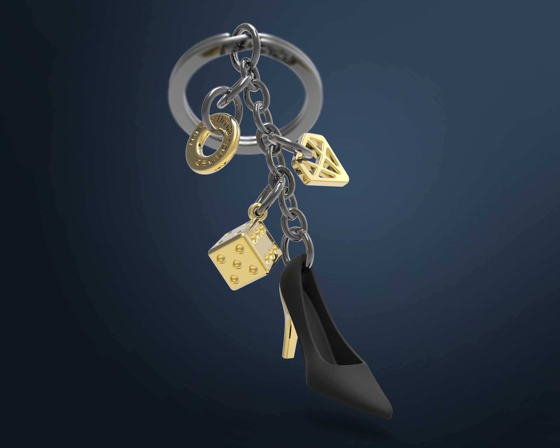 Porte clés Talon Charm Noir Meta[l]morphose | Boutique d'objets cadeaux designs CoolDesign.fr