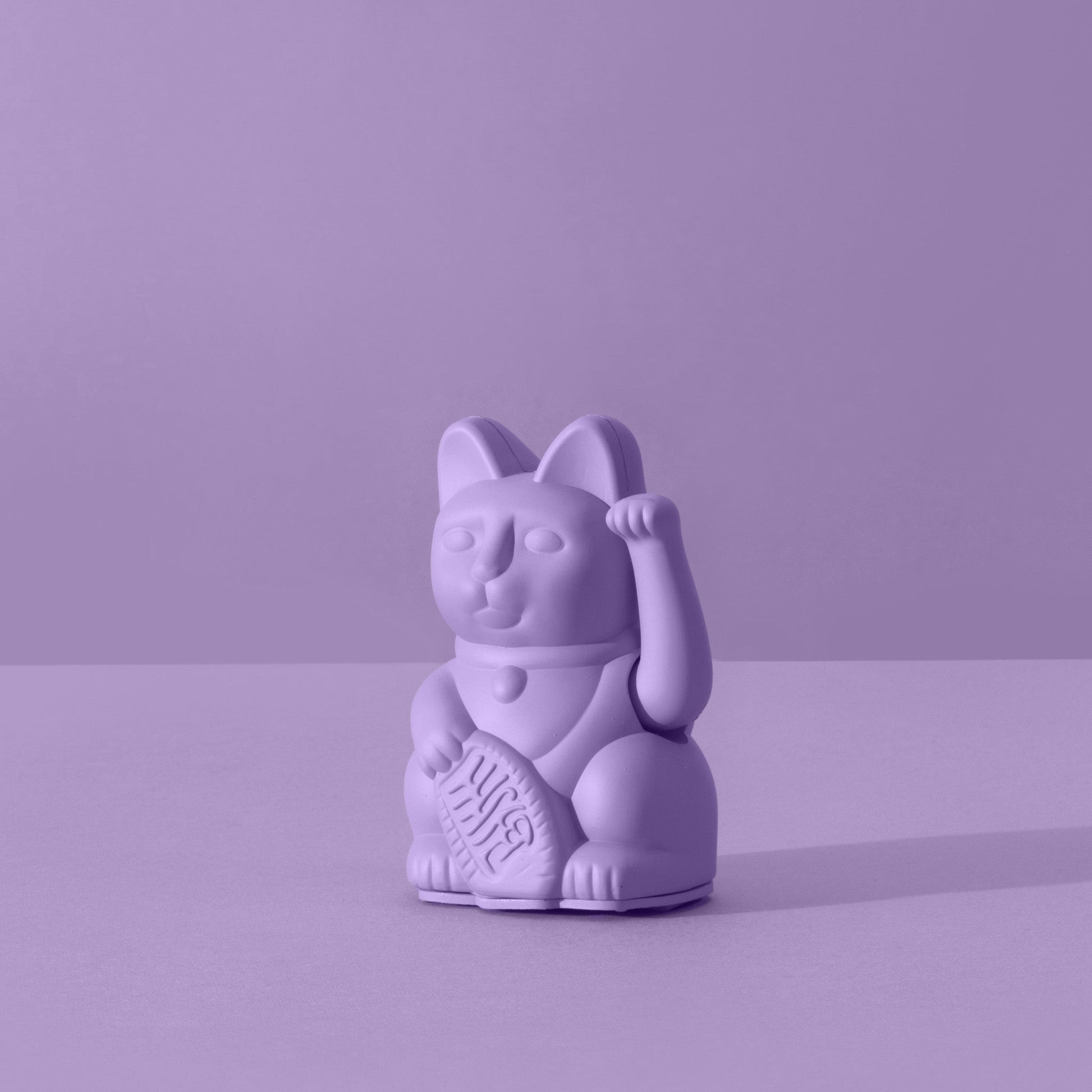 Mini Chat Chanceux Lilas Donkey | Boutique d'objets cadeaux designs CoolDesign.fr