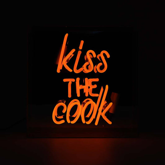 Néon KISS THE COOK Orange Locomocean | Boutique d'objets cadeaux designs CoolDesign.fr