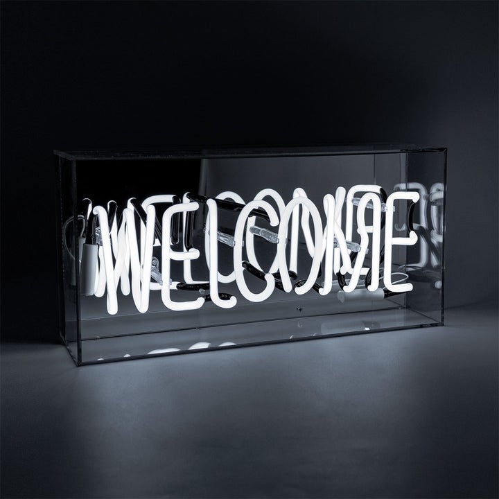 Néon WELCOME Blanc Locomocean | Boutique d'objets cadeaux designs CoolDesign.fr