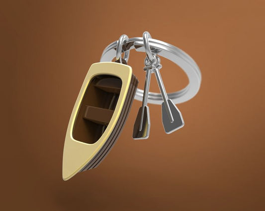 Porte clés Barque Marron Meta[l]morphose | Boutique d'objets cadeaux designs CoolDesign.fr