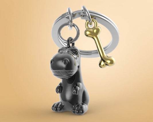 Porte clés T-Rec Noir Meta[l]morphose | Boutique d'objets cadeaux designs CoolDesign.fr