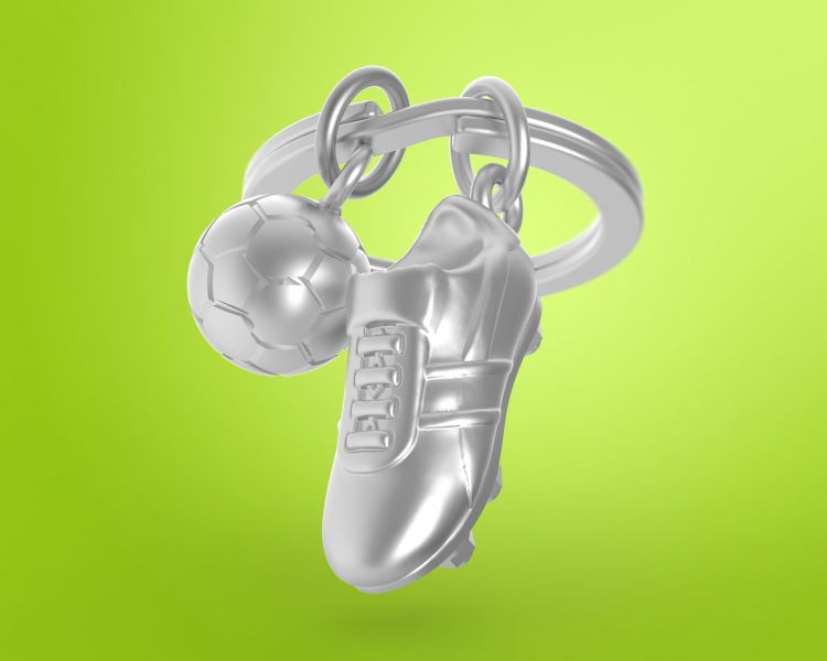 Porte clés Foot Meta[l]morphose | Boutique d'objets cadeaux designs CoolDesign.fr