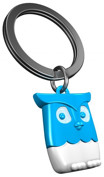 Porte clés Hibou Bleu
