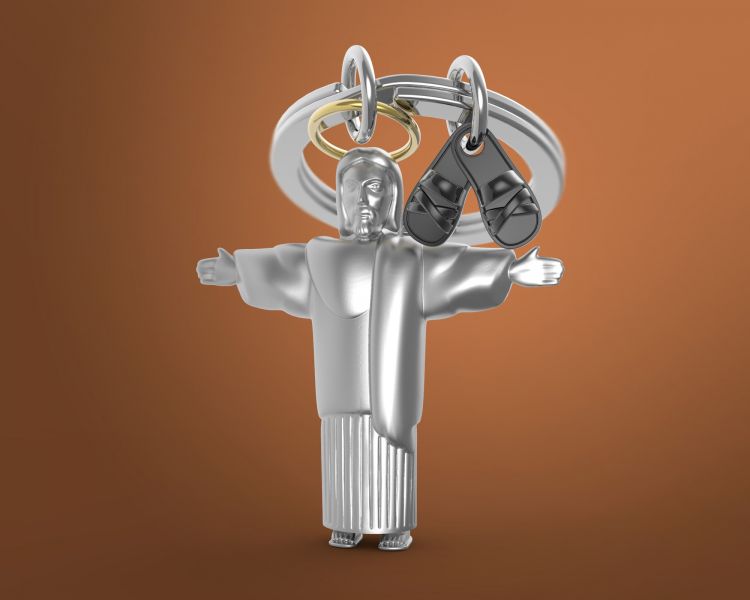 Porte clés Jésus Meta[l]morphose | Boutique d'objets cadeaux designs CoolDesign.fr