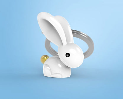 Porte clés Lapin Blanc Meta[l]morphose | Boutique d'objets cadeaux designs CoolDesign.fr