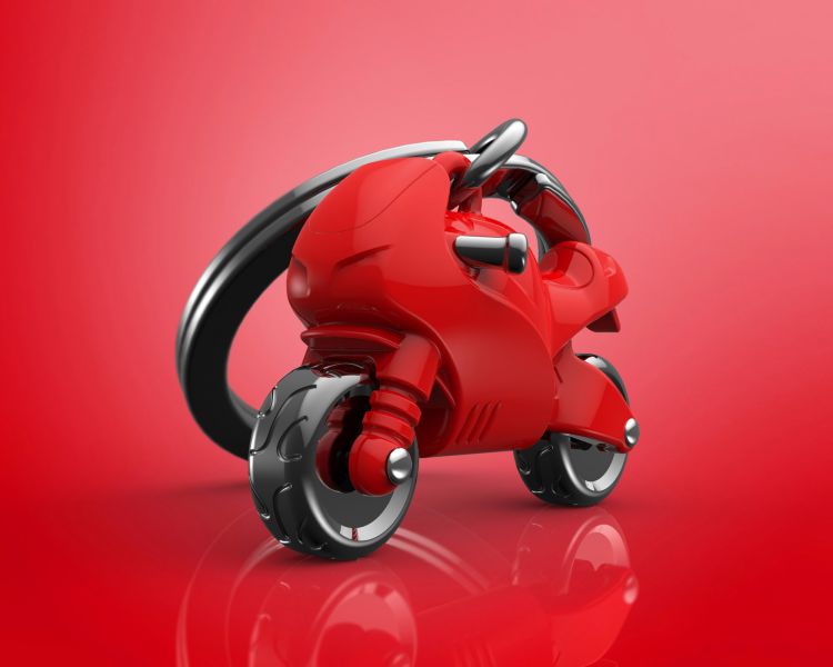 Porte clés Moto Sportive Rouge Meta[l]morphose | Boutique d'objets cadeaux designs CoolDesign.fr