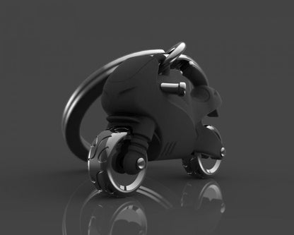 Porte clés Moto Sportive Noire Mate Meta[l]morphose | Boutique d'objets cadeaux designs CoolDesign.fr
