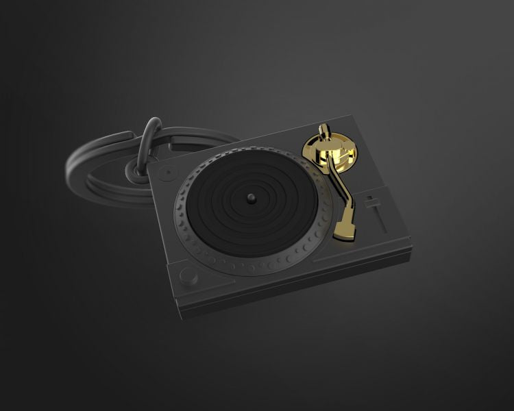Porte clés Platine Vinyle Noire Meta[l]morphose | Boutique d'objets cadeaux designs CoolDesign.fr