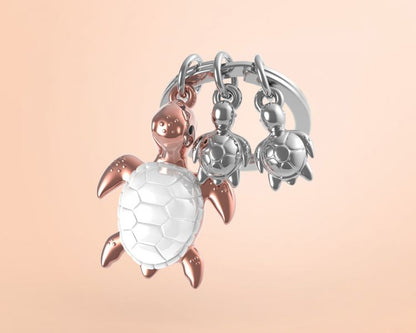 Porte clés Tortue de Mer Rose Meta[l]morphose | Boutique d'objets cadeaux designs CoolDesign.fr