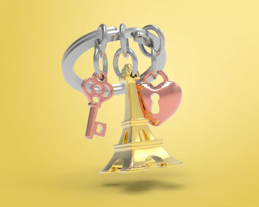Porte clés Tour Eiffel Dorée Meta[l]morphose | Boutique d'objets cadeaux designs CoolDesign.fr
