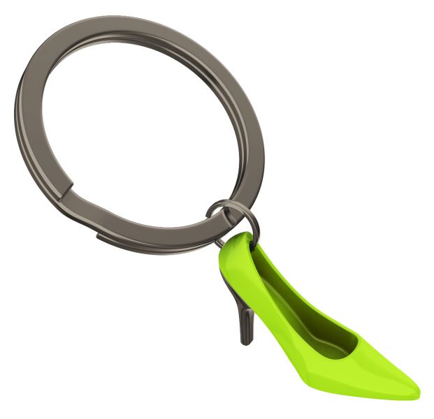 Porte clés Talon Vert Meta[l]morphose | Boutique d'objets cadeaux designs CoolDesign.fr