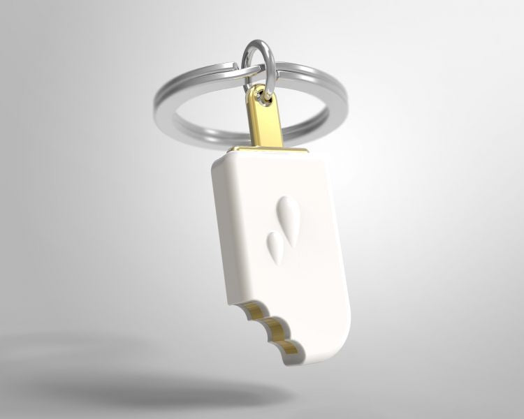 Porte clés Glace Vanille Meta[l]morphose | Boutique d'objets cadeaux designs CoolDesign.fr