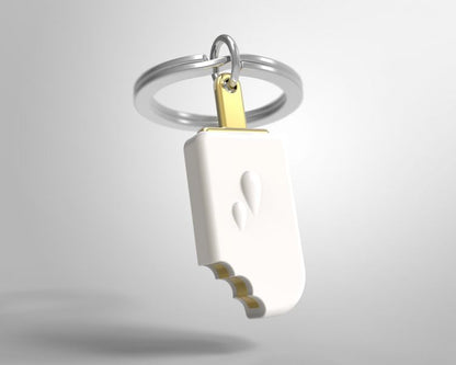Porte clés Glace Vanille Meta[l]morphose | Boutique d'objets cadeaux designs CoolDesign.fr