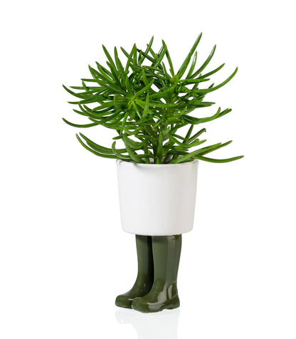 Flower jar Boots Welington Green