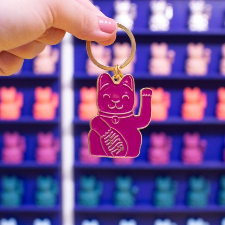 Purple Cat Chat Key Cat