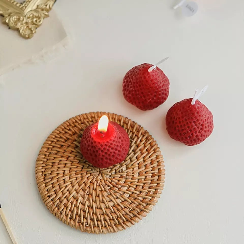 Strawberry candles